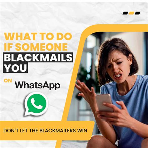 what to do if someone blackmails you.